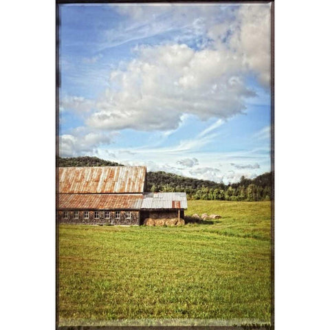 Country Barn 5 Vintage White Modern Wood Framed Art Print by Foschino, Suzanne