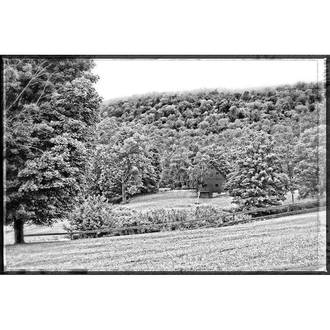 Country Mountain Home Black Modern Wood Framed Art Print with Double Matting by Foschino, Suzanne