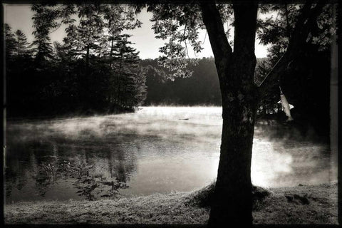 Morning Smoke 2 White Modern Wood Framed Art Print with Double Matting by Foschino, Suzanne