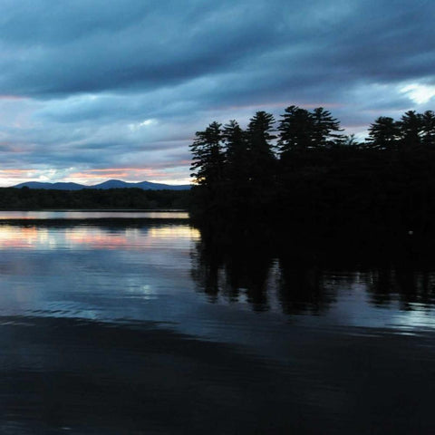 Sunset Lake Pink 2 Black Modern Wood Framed Art Print by Foschino, Suzanne