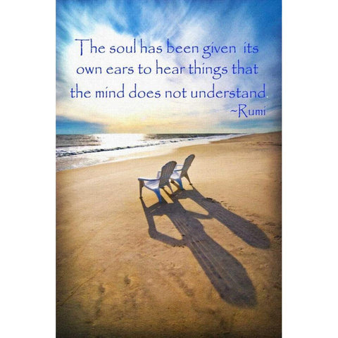 Beach Chairs Paint Gold Ornate Wood Framed Art Print with Double Matting by Foschino, Suzanne