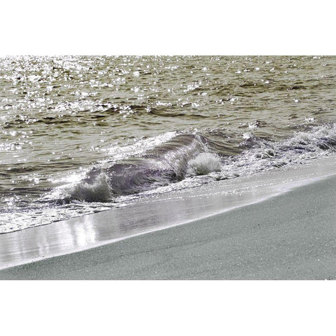 Wave and Sand A White Modern Wood Framed Art Print by Foschino, Suzanne