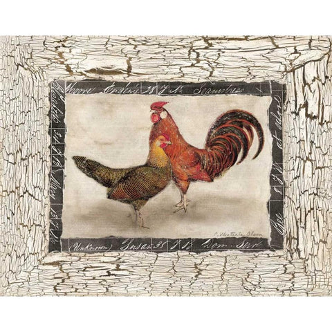 Fowl Play IV White Modern Wood Framed Art Print by Olson, Charlene