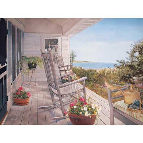 Shelter Island I Gold Ornate Wood Framed Art Print with Double Matting by DeSantis, Bob