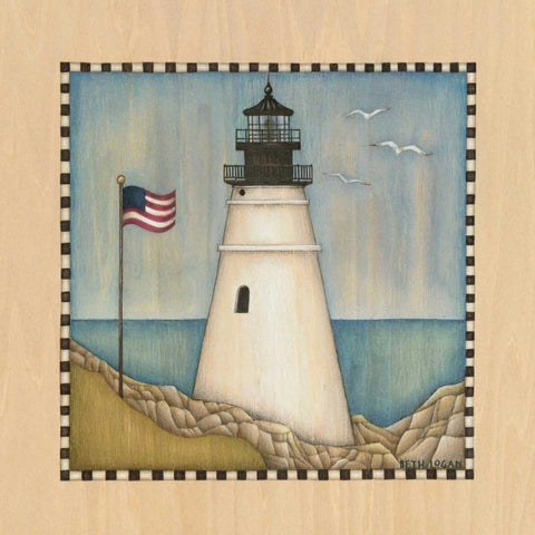 Lighthouse Cove III White Modern Wood Framed Art Print by Logan, Beth