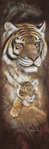 Maternal Instinct White Modern Wood Framed Art Print with Double Matting by Manning, Ruane