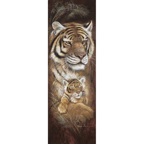 Maternal Instinct Gold Ornate Wood Framed Art Print with Double Matting by Manning, Ruane