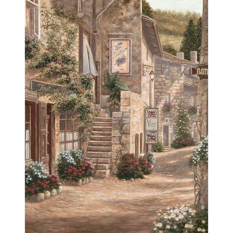 Tout va Bien Gold Ornate Wood Framed Art Print with Double Matting by Brown, Betsy