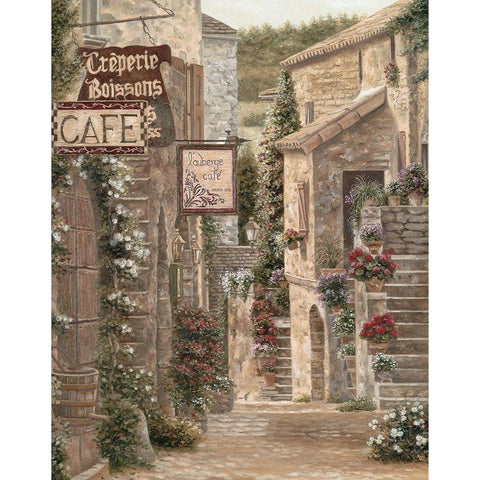 Creperie Gold Ornate Wood Framed Art Print with Double Matting by Brown, Betsy