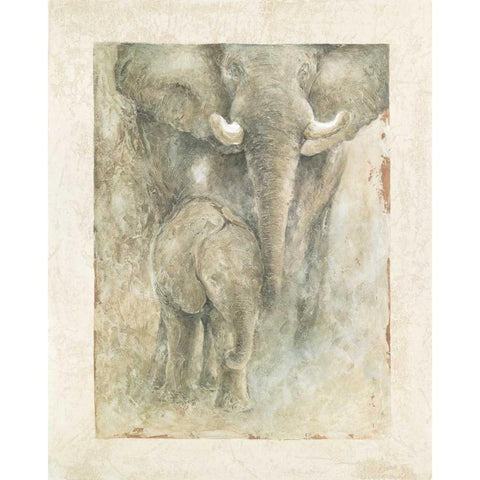 Motherly Love I White Modern Wood Framed Art Print by Galaxy of Graphics