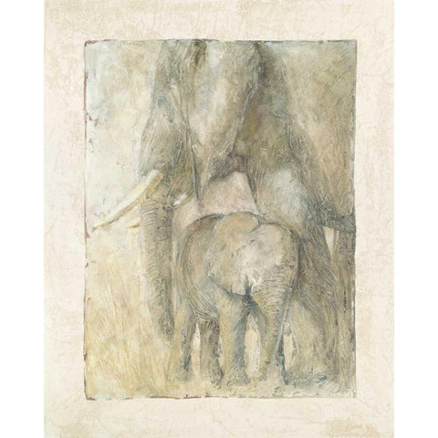 Motherly Love II Gold Ornate Wood Framed Art Print with Double Matting by Galaxy of Graphics