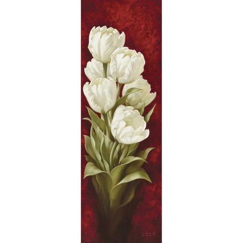 Magnificent Tulips I Black Modern Wood Framed Art Print with Double Matting by Levashov, Igor