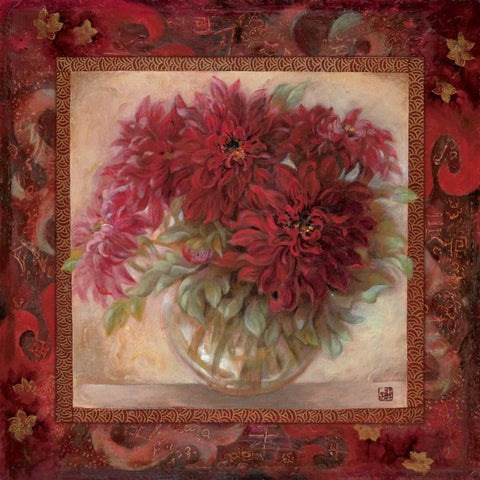 Red Enchantment II Black Modern Wood Framed Art Print with Double Matting by Lee, Su Yue