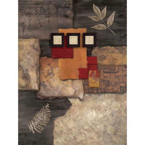 Designer Foliage I White Modern Wood Framed Art Print by Olson, Norm