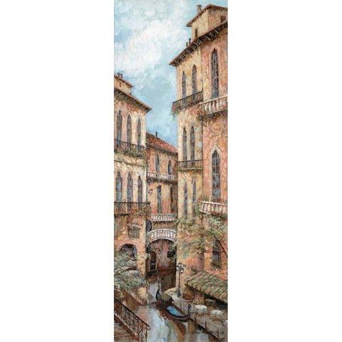 Holiday in Venice II Gold Ornate Wood Framed Art Print with Double Matting by Manning, Ruane