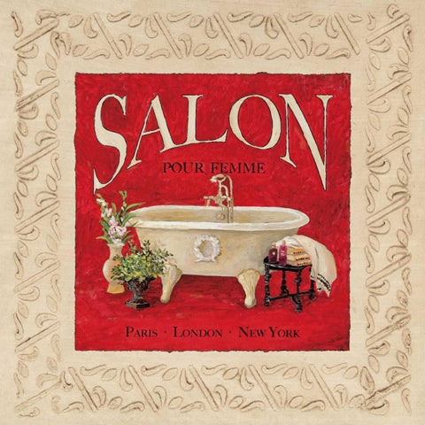Salon White Modern Wood Framed Art Print by Olson, Charlene
