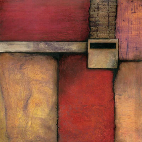 Burnt Orange II Black Modern Wood Framed Art Print with Double Matting by Olson, Norm