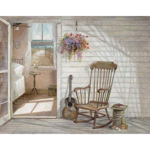 Salt Air and Music Black Modern Wood Framed Art Print by Manning, Ruane