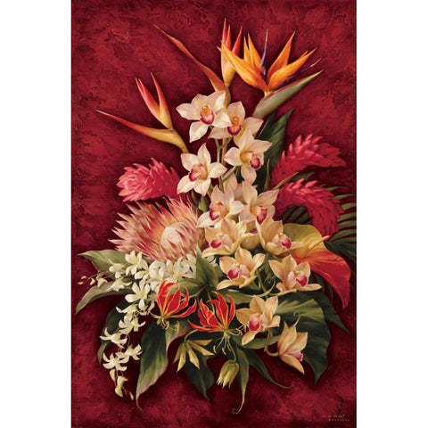 Rare Exoitcs II White Modern Wood Framed Art Print by Levashov, Igor