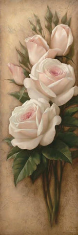 Pink Petals II Black Ornate Wood Framed Art Print with Double Matting by Levashov, Igor