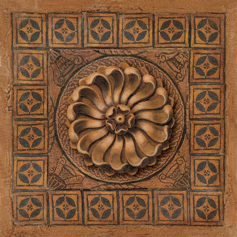 Mystic Medallion I White Modern Wood Framed Art Print with Double Matting by Pattinian, Merri