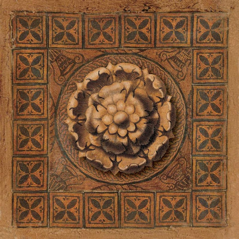 Mystic Medallion II Gold Ornate Wood Framed Art Print with Double Matting by Pattinian, Merri