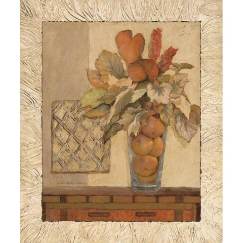 Olson-Citrus Bouquet I White Modern Wood Framed Art Print by Olson, Charlene