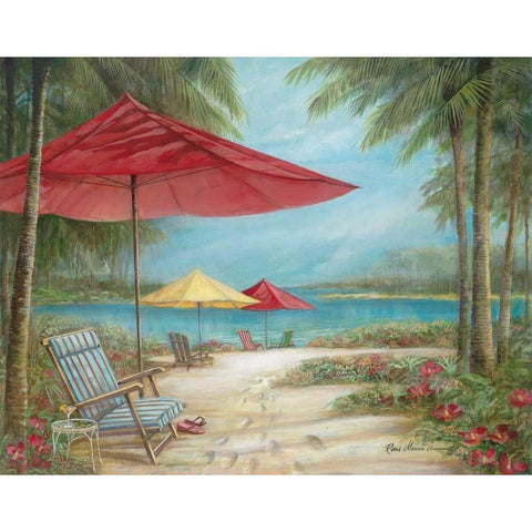 Relax Paradise I Gold Ornate Wood Framed Art Print with Double Matting by Manning, Ruane