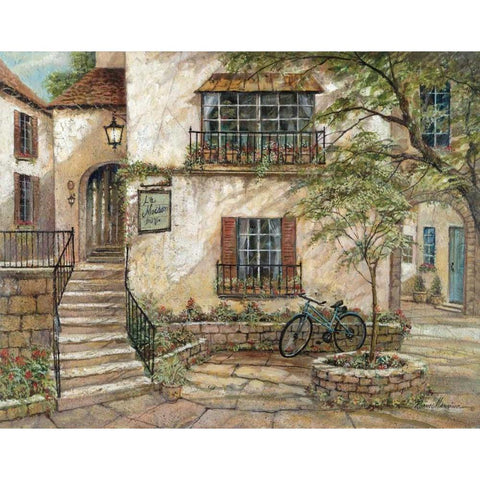 La Maison du Vin Gold Ornate Wood Framed Art Print with Double Matting by Manning, Ruane