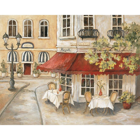 Daytime Cafe II White Modern Wood Framed Art Print by Olson, Charlene