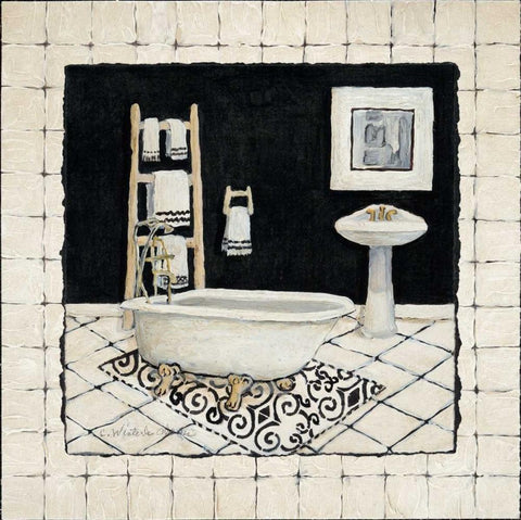 Pamper Me I Black Ornate Wood Framed Art Print with Double Matting by Olson, Charlene