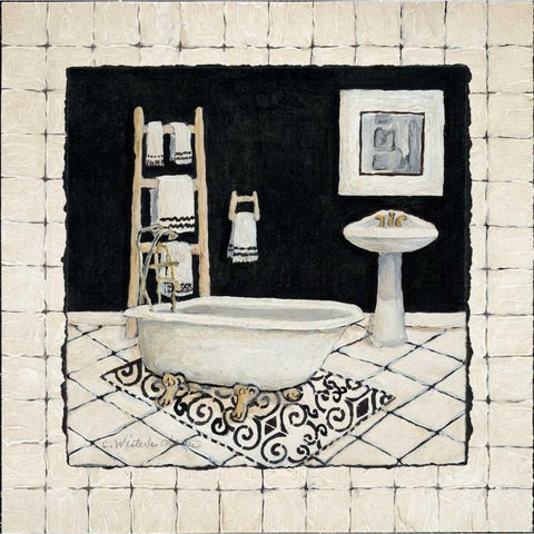 Pamper Me I Black Modern Wood Framed Art Print by Olson, Charlene