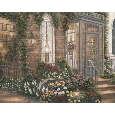 New Orleans Twilight II White Modern Wood Framed Art Print by Brown, Betsy