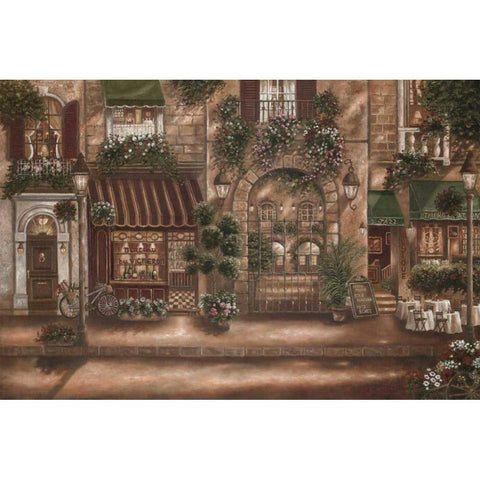 Gourmet Shoppes I Black Modern Wood Framed Art Print with Double Matting by Brown, Betsy