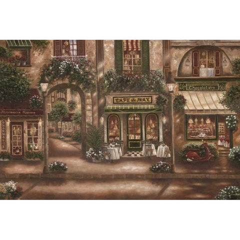 Gourmet Shoppes II White Modern Wood Framed Art Print by Brown, Betsy
