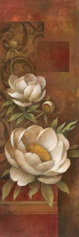 Eloquence I White Modern Wood Framed Art Print with Double Matting by Vollherbst-Lane, Elaine