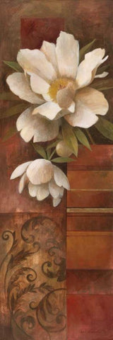 Eloquence II White Modern Wood Framed Art Print with Double Matting by Vollherbst-Lane, Elaine