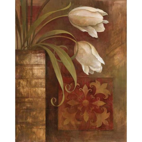 Tulip Interlude I Black Modern Wood Framed Art Print by Vollherbst-Lane, Elaine