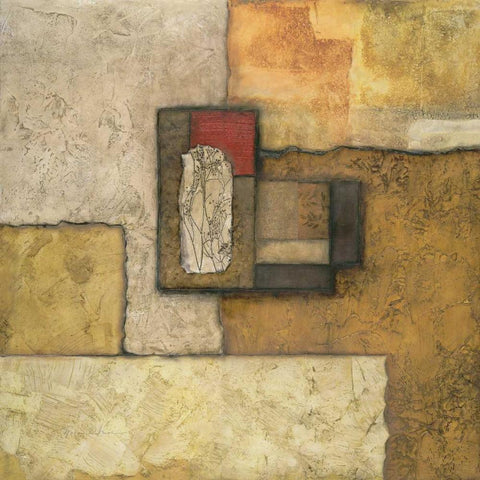 Organic Fundamentals III White Modern Wood Framed Art Print with Double Matting by Olson, Norm