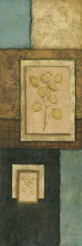 Teal Temptation I Black Ornate Wood Framed Art Print with Double Matting by Olson, Norm