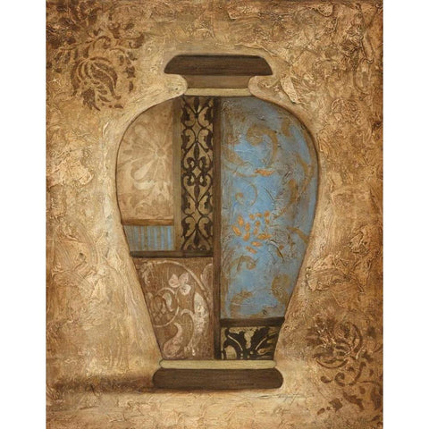 Exquisite Etchings II Gold Ornate Wood Framed Art Print with Double Matting by Tava Studios