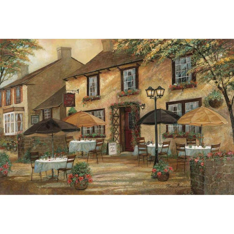 The Mobley Inn Black Modern Wood Framed Art Print with Double Matting by Manning, Ruane