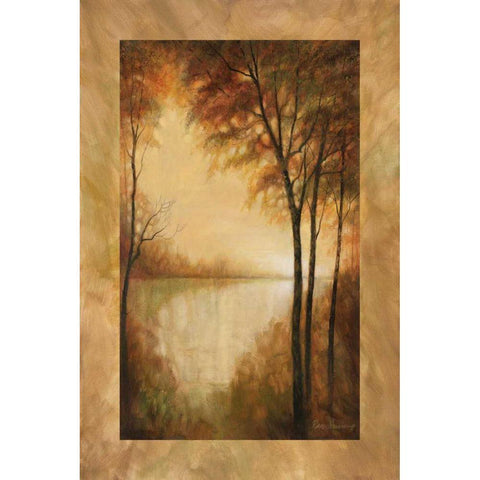 Landscape Tranquility I Gold Ornate Wood Framed Art Print with Double Matting by Manning, Ruane