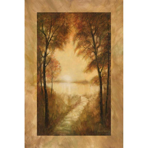 Landscape Tranquility II Gold Ornate Wood Framed Art Print with Double Matting by Manning, Ruane