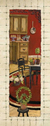 Warm and Inviting I Black Ornate Wood Framed Art Print with Double Matting by Olson, Charlene