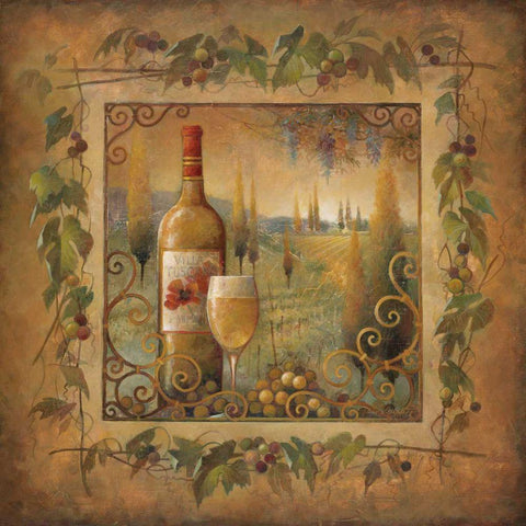 Villa Tuscan I Gold Ornate Wood Framed Art Print with Double Matting by Vollherbst-Lane, Elaine