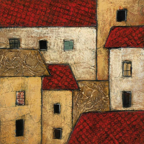 City Block II White Modern Wood Framed Art Print by Galaxy of Graphics