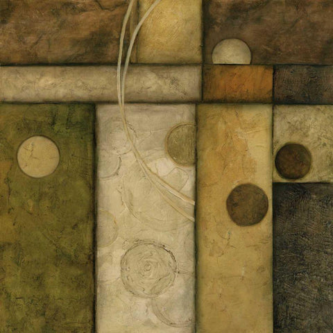 Linear Sphere III Gold Ornate Wood Framed Art Print with Double Matting by Olson, Norm