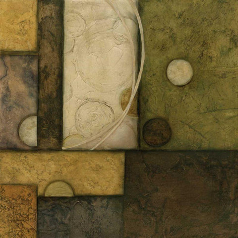 Linear Sphere IV Gold Ornate Wood Framed Art Print with Double Matting by Olson, Norm