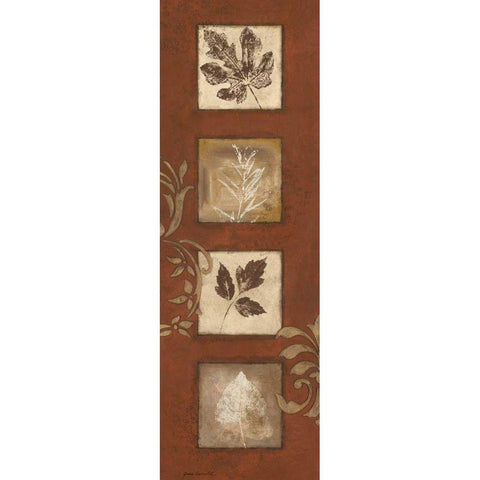 Touches of Autumn I Gold Ornate Wood Framed Art Print with Double Matting by Carroll, Jane